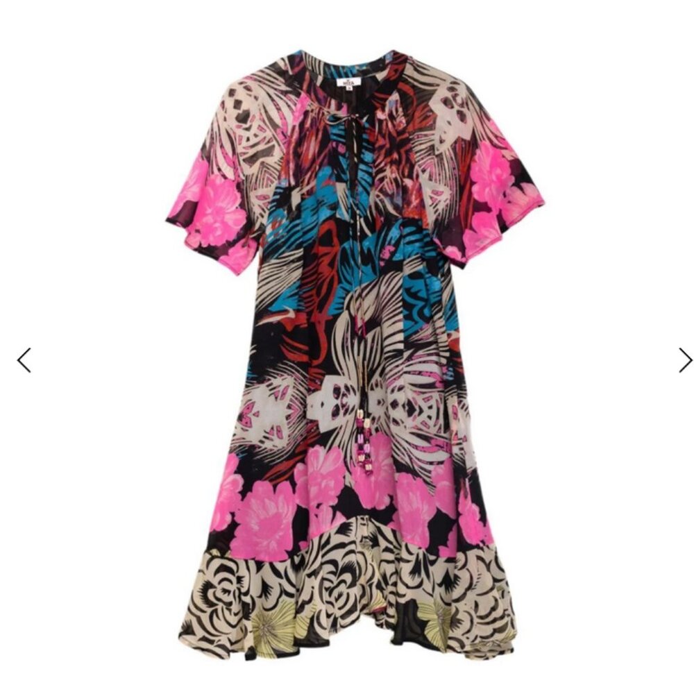 Short Dress With Ruffle And Zipper In Back  By NIZA